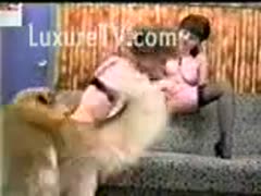 This amateur beastiality clip shows a petite milf receiving it from behind.
